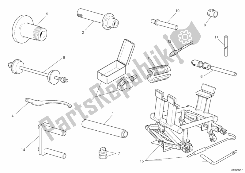 All parts for the Workshop Service Tools, Frame of the Ducati Hypermotard 1100 EVO SP USA 2012